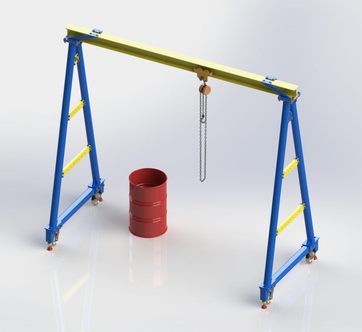 用SolidWorks軟件設計一款逼真的門式起重機
