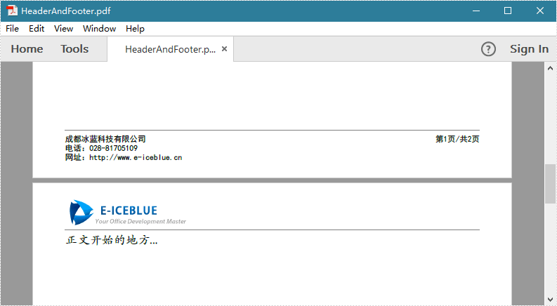 PDF管理控件Spire.PDF書簽教程：如何向現有PDF文件添加頁眉頁腳