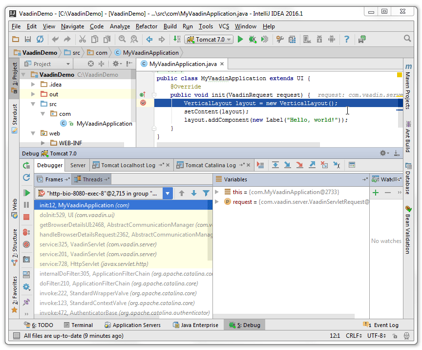Java開發(fā)平臺IntelliJ IDEA教程：Vaadin入門