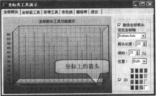 坐標箭頭工具運行效果