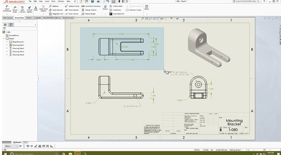 如何為多個項目復制SOLIDWORKS工程圖