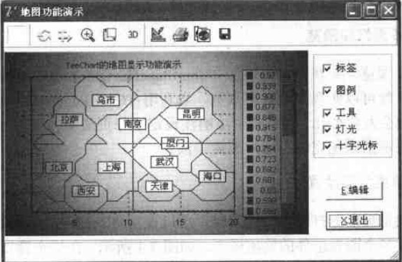 地圖顯示舉例運行結果界面