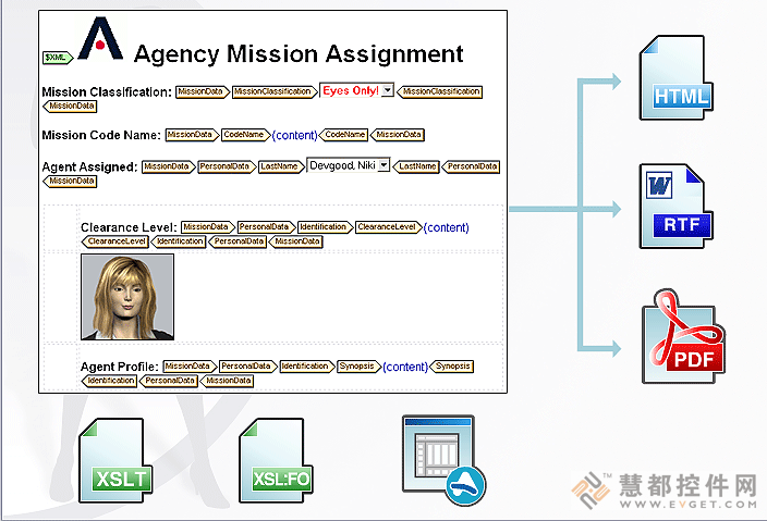 非凡的Altova StyleVision 同源輸出HTML、PDF、RTF